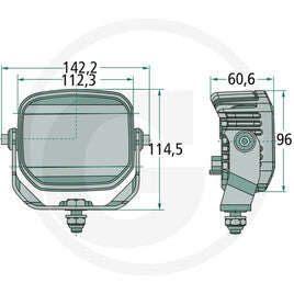 HELLA Arbeitsscheinwerfer LED 4551GA 996188011