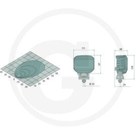 HELLA Arbeitsscheinwerfer LED 4551GA 996488001