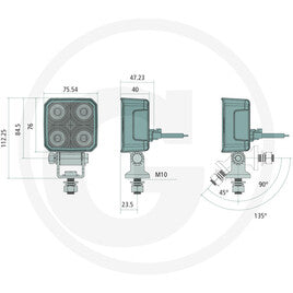 GRANIT Arbeitsscheinwerfer "Farbwechsel" LED 11258826