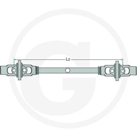 BLUELINE Gelenkwelle, Baugröße: F258, Länge: 860 mm