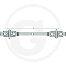 BLUELINE Gelenkwelle, Baugröße: F258, Länge: 1210 mm