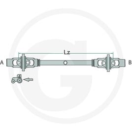 BLUELINE Gelenkwelle, Baugröße: F248, Länge: 1210 mm