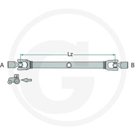 BLUELINE Gelenkwelle, Baugröße: B6, Länge: 1010 mm