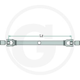 BLUELINE Gelenkwelle, Baugröße: F25, Länge: 860 mm