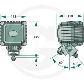 HELLA Arbeitsscheinwerfer LED 4551GA 996192001