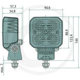 HELLA Arbeitsscheinwerfer LED 4551GA 996284002