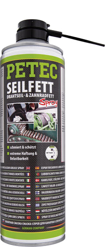 PETEC Seilfett, Drahtseil- & Zahnradfett Spray - 500 ml – Gabelstapler Ersatzteil