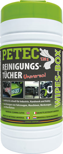 PETEC Reinigungstücher, Wipes-Box - 120 Tücher – Gabelstapler Ersatzteil