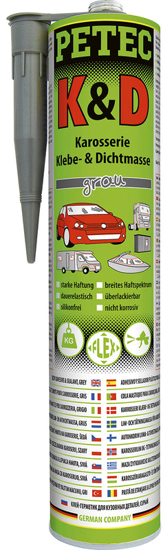 PETEC K&D Karosserie Klebe-&Dichtmasse grau - 310 ml